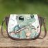 Cute baby turtle wearing jewelry and flowers saddle bag