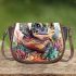 Cute baby turtle with big eyes saddle bag