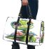 Cute baby turtle with big eyes and colorful flowers 3d travel bag