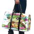 Cute baby turtle with colorful flowers on its shell 3d travel bag
