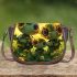 Cute baby turtles with sunflowers on their backs saddle bag