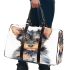 Cute baby yorkshire terrier portrait clipart 3d travel bag