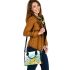 cute bee and music notes with electric guitar Shoulder Handbag