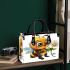 Cute bee holding a flower small handbag