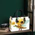 Cute bee holding a flower small handbag