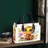 Cute cartoon bee holding flowers small handbag