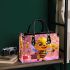 Cute cartoon bee holding flowers and a briefcase small handbag