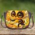 Cute cartoon bee is holding honey 3d saddle bag