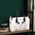 Cute cartoon bunny with big eyes and flowers small handbag