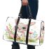 Cute cartoon bunny with big eyes sitting on the flowers 3d travel bag