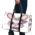 Cute cartoon bunny with pink heart shaped glasses 3d travel bag
