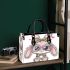 Cute cartoon bunny with pink heart shaped glasses small handbag