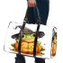 Cute cartoon frog wearing a witch hat sitting on a pumpkin 3d travel bag