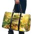 Cute cartoon frog with a crown sitting on a golden ball 3d travel bag