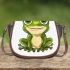 Cute cartoon frog with big eyes 23 saddle bag
