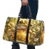 Cute cartoon frog with crown sitting on a golden ball 3d travel bag