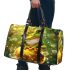 Cute cartoon frog with crown sitting on a golden ball 3d travel bag