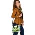 Cute cartoon illustration of a little frog with big eyes shoulder handbag