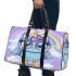 Cute cartoon owl with big eyes wearing an oversized sweater 3d travel bag