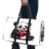 Cute cartoon panda holding a heart 3d travel bag