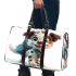 Cute cartoon puppy with a blue backpack 3d travel bag