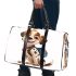 Cute cartoon puppy with a blue backpack 3d travel bag