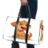 Cute cartoon puppy with red collar sitting 3d travel bag