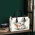 Cute cartoon rabbit holding a carrot small handbag