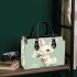 Cute cartoon rabbit holding daisies small handbag