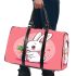 Cute cartoon rabbit playing with a carrot 3d travel bag