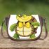 Cute cartoon turtle wearing glasses saddle bag