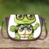 Cute cartoon turtle wearing glasses saddle bag