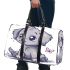Cute cartoon vector illustration of a puppy sitting 3d travel bag