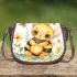 Cute cartoon watercolor baby bee 3d saddle bag