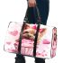Cute cartoon yorkshire terrier inside a pink cupcake 3d travel bag