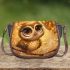 Cute chibi owl holding balloons saddle bag