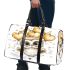 Cute chibi owl with gold heart shaped balloons 3d travel bag