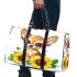 Cute chihuahua puppy with big eyes sitting next to sunflower 3d travel bag