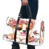 Cute corgi puppy with pink roses and a butterfly 3d travel bag