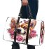 Cute corgi puppy with pink roses and butterflies 3d travel bag
