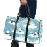 Cute drawing of pandas floating in the sky 3d travel bag