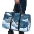 Cute drawing of pandas floating in the sky 3d travel bag