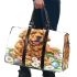 Cute golden retriever dog with easter eggs 3d travel bag