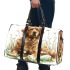 Cute golden retriever dog with easter eggs 3d travel bag