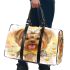 Cute happy smiling long haired blonde yorkie with bow in hair 3d travel bag