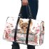 Cute happy yorkshire terrier old truck flowers and hearts 3d travel bag