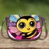 Cute kawaii bee wearing a crown with sparkling jewels 3d saddle bag