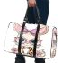 Cute kawaii bunny with pink glasses 3d travel bag