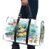 Cute kawaii turtle surrounded by bubbles 3d travel bag