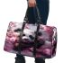 Cute little panda surrounded by pink cherry blossoms 3d travel bag